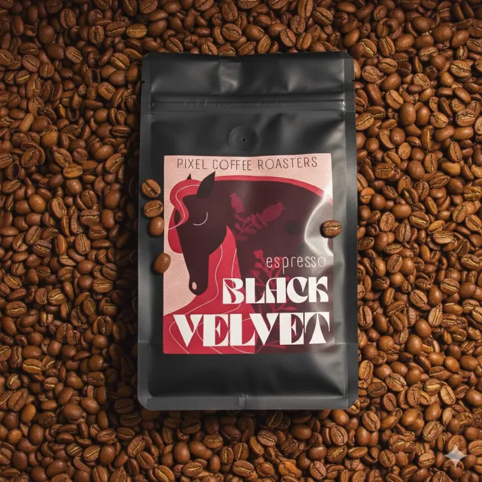 PIXEL Black Velvet kawa ziarnista waga 250 g